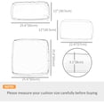 thumbnail image 3 of Outsunny Outdoor 14pc Patio Rattan Sofa Set Cushion Cover Replacement, 3 of 10