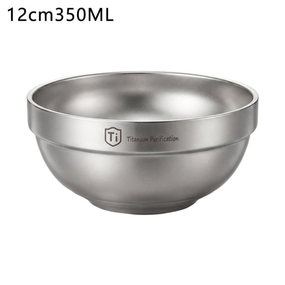 Titanium Double Wall Anti-Scalding Rice Bowl – Lightweight Camping Bowl for Outdoor, Home & Travel, 4 Sizes