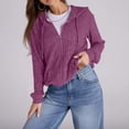 thumbnail image 3 of Erwazi Cardigan Sweaters for Women Ribbed Knit Zip Up Hoodies Long Sleeve Tunic Tops Lightweight Cardigans Jackets, 3 of 6