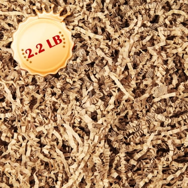DUOTAN Brown Crinkle Cut Paper Shred Filler (2.2 LB), Shredded Paper for Gift Basket Filler, Gift Wrapping, Crinkle Paper Decoration for Birthdays, Weddings, Anniversaries