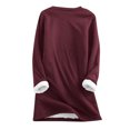 thumbnail image 4 of Tenues d'Hiver Mignonnes pour Femmes Mode Noël Impression Manches Régulières Hiver Vacances Décontracté Manches Courtes Col Rond Chemise Hauts Tenues de Travail d'Hiver pour Femmes en Solde, 4 of 6