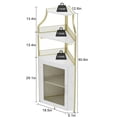 thumbnail image 1 of GloryStar Farmhouse Wine Bar Corner Cabinet with Storage, Small Buffet Sideboard with Detachable Rack and Buffet Mesh Door, Glass Rack, Liquor Coffee Bar Cupboard for Kitchen, Dining Room, 1 of 8