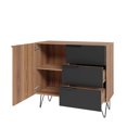 thumbnail image 3 of Manhattan Comfort 405AMC240 Commode Beekman de 35,43 Po avec 2 Tablettes, Brun et Noir, 3 of 3