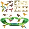 thumbnail image 4 of 163 Pcs Dinosaur Race Track Car Toy Set 149 Pcs Flexible Train Tracks with 8 Dinosaurs Create a Dinosaur World Road Race Car Track Racing Toy for 3 4 5 6 Year Old, 4 of 9