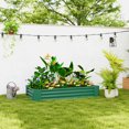 thumbnail image 2 of Outsunny Bac de Jardin Surélevé Galvanisé 6x3x1 Pi, Fond Ouvert, Vert, 2 of 10