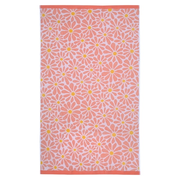Hometrends Cotton Beach Towel, Daisy, 1 Piece, 40" x 70"