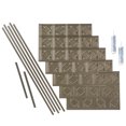 thumbnail image 1 of Fasade Traditional Style 4 Decorative Vinyl Backsplash Kit Argent Bronze 15 sq ft, 1 of 6