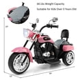 thumbnail image 2 of Gymax 6V Kids Ride On Chopper Motorcycle 3 Wheel Trike with Headlight Pink, 2 of 8