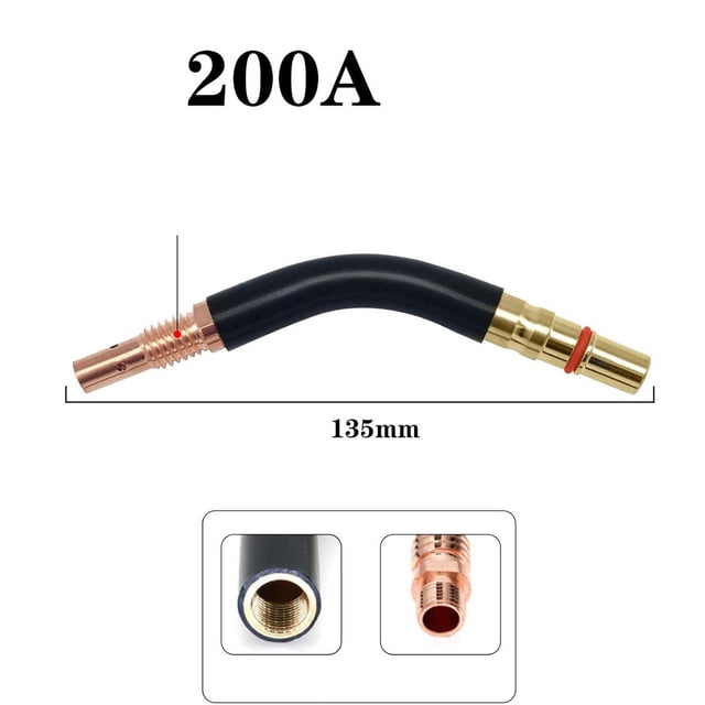 Vwrxbz Welding Torch Flexible Extension Rod 360 Degree Bendable Brass Nozzle Adapter MIG MAG Gun Accessory