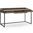 thumbnail image 3 of Allora 60" Industrial Solid Wood Computer Desk in Distressed Gray, 3 of 8