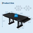 thumbnail image 3 of BeesClover Industrial Dining Table for 6-8 with 2 Drawers, 71-Inch Wood Kitchen Table with Large Tabletop & Sturdy Frame, Rectangular Dining Room Table for Dinner, Living Room, 3 of 9