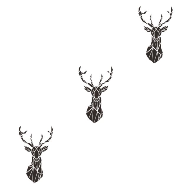 Decodeary Self Adhesive 3D Deer Head Mirror Wall Sticker For Easy Application black L 3Set