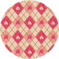 thumbnail image 1 of Ahgly Tapis Rond Lavable en Machine Intérieur Transitionnel Rouge, 8 Pieds Rond, 1 of 7