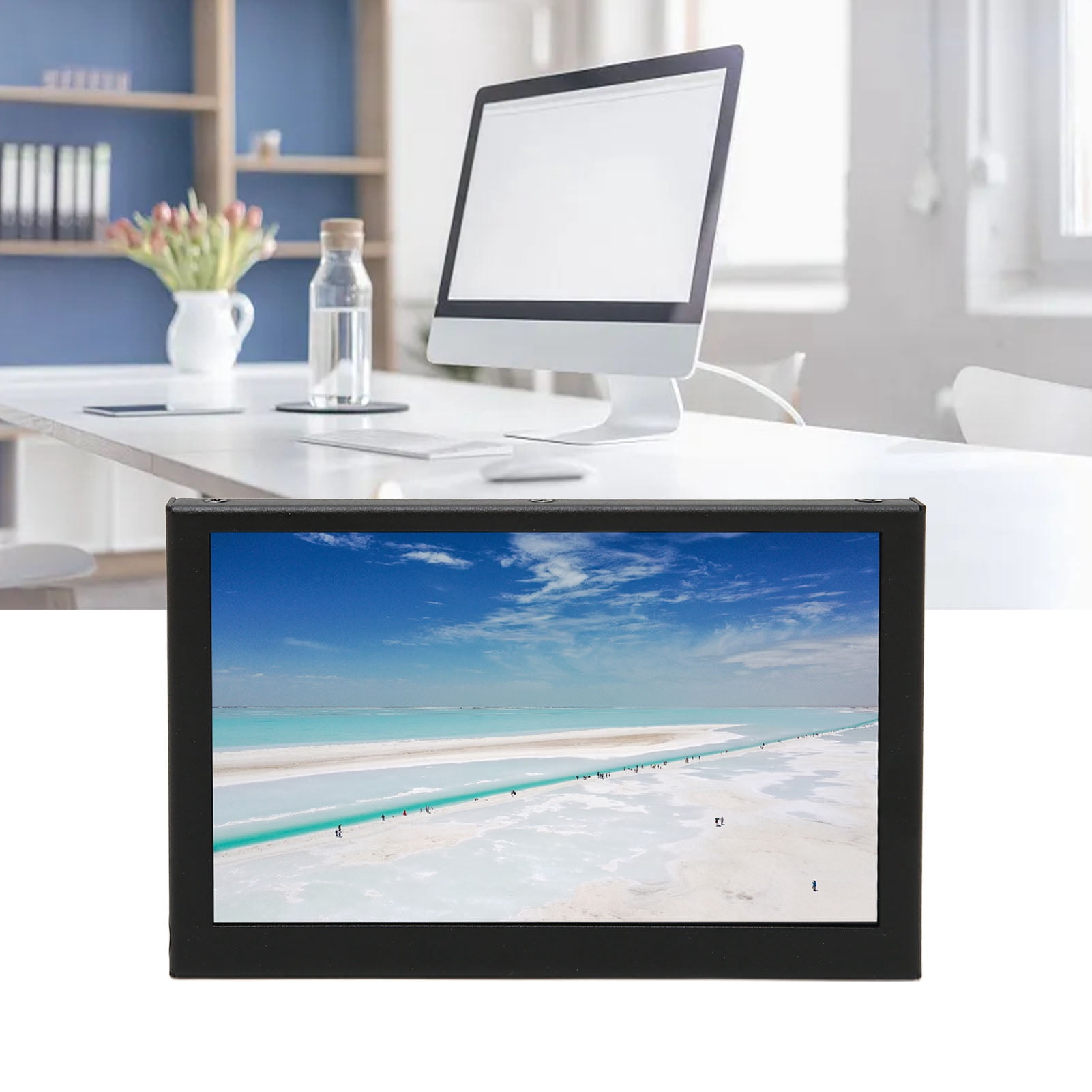 Portable 5 Inch Monitor, Mini Computer Second Screen IPS LCD Display HD Multimedia Interface Dual Integrated Speakers  for Laptop for TV