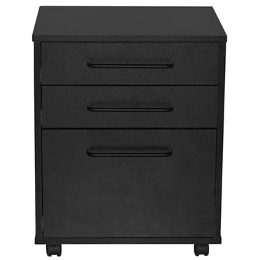 23" Deep Mobile File Cabinet, 3 Drawer Vertical Filing Cabinet Home Office Under Desk File Cabinet with 4 Wheels & Hanging File Holder