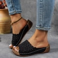 thumbnail image 3 of Mepaouo Orthopedic Sandals for Womens Hollow Wedge Platform Slides Arch Support Walking Slippers, 3 of 8