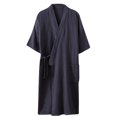 thumbnail image 2 of LSLJS Pyjama pour Hommes Peignoir de Mode Robe de Chambre Manches Trois Quarts Pyjama Doux d'Automne, Peignoirs Cadeaux pour Femmes, 2 of 3