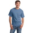 thumbnail image 2 of Hanes TAGLESS Men`s Pocket T-Shirt, S, Denim Blue, 2 of 7