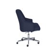 thumbnail image 4 of Serta Leighton Chaise d'Appoint de Bureau à Domicile en Mousse Mémoire, Hauteur Réglable, avec Base en Acier Inoxydable Finition Chrome, Tissu Sergé, Bleu Sanctuaire, 4 of 10
