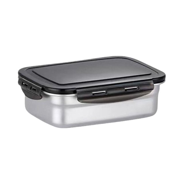 veasfak 304 Stainless Steel Container Lunch Box Leakproof Freezer Container for Kids 550ml