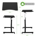 thumbnail image 4 of Giantex Bureau Debout Mobile à Hauteur Réglable, Petit Bureau d'Ordinateur Pneumatique Assis-Debout avec Roulettes Verrouillables, Table Ergonomique Roulante pour Ordinateur Portable pour Bureau à Domicile, Noir, 4 of 8