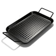 thumbnail image 1 of Plateau de Cuisson Rectangulaire Antiadhésif avec Poignée et Trous d'Égouttement pour Rôtir Viande et Légumes, 1 of 7