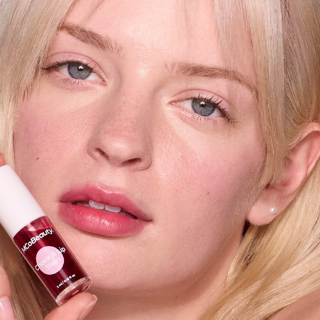 MCoBeauty - Cheek & Lip Stain 2-in-1 Liquid Tint - Rosy Red - 5 mL