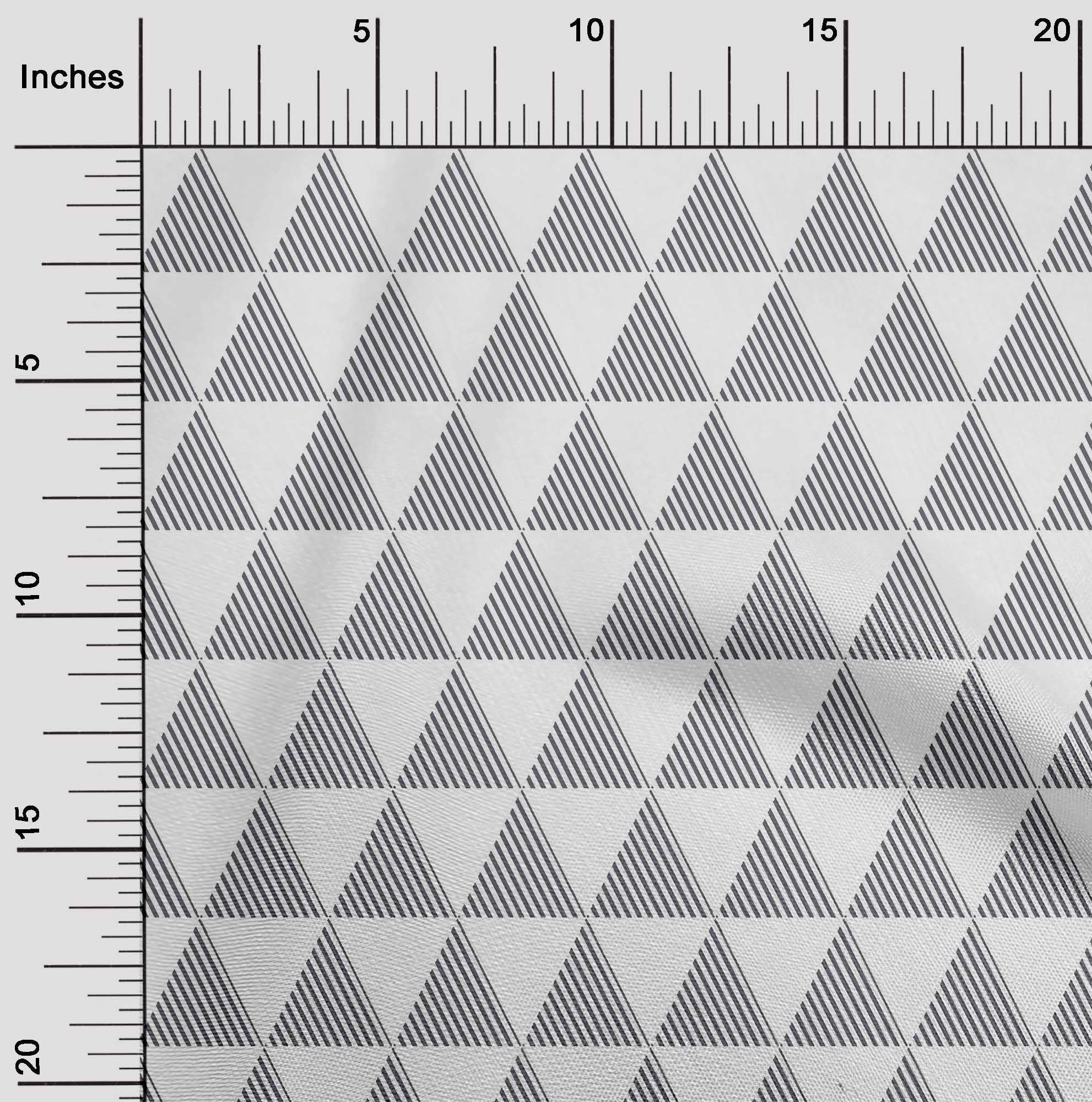 oneOone Georgette Tissu Viscose Triangle Décor Géométrique Tissu Imprimé BTY 42 Pouces de Large