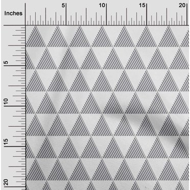 oneOone Viscose Chiffon Fabric Triangle Geometric Print Sewing Fabric BTY 42 Inch Wide
