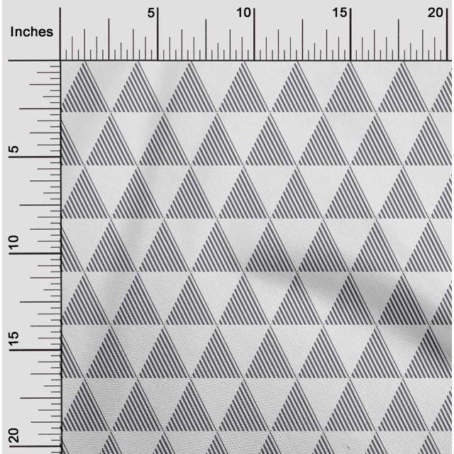 oneOone Cotton Silk Fabric Triangle Geometric Print Fabric BTY 42 Inch Wide