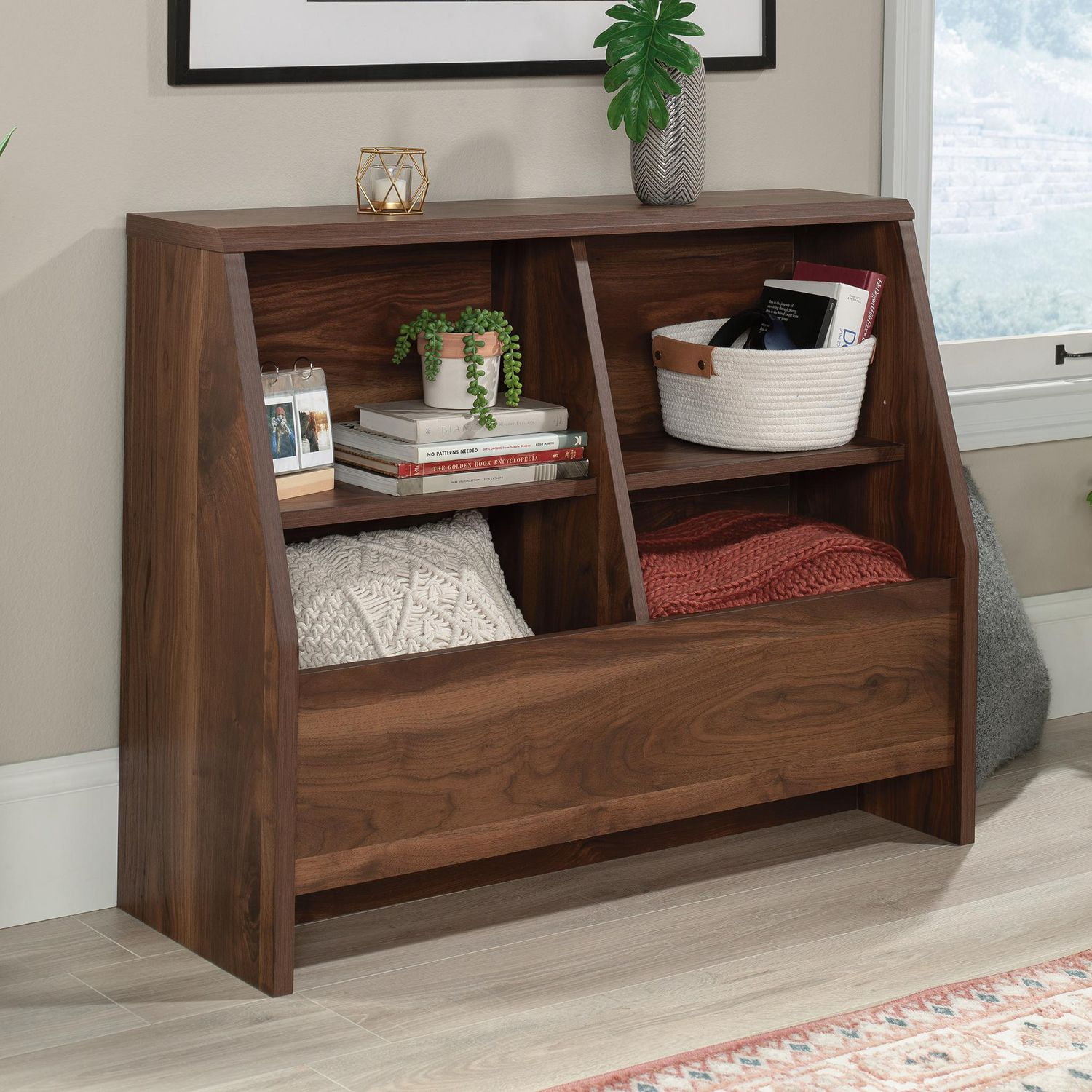 Sauder La Collection Willow Place Bibliothèque, Finition Grand Walnut, 433824