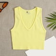 thumbnail image 2 of Tqcoqu Women's Solid Color V Neck Twisted Base Slim High Waist Shapewear Top, 2 of 4