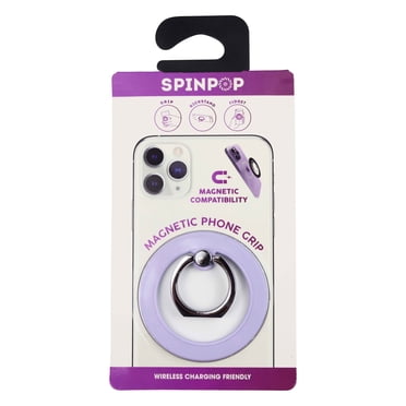 SpinPop Magnetic Phone Ring Grip in Purple – Stylish & Secure Phone Accessory