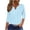 Light Blue, variant on Women Pullover Tops in Clearance 3/4 Length Sleeve Tops for Women Trending V Neck Blouse Tee Solid Color T Shirts Loose Fitted Comfy Tunic Tops Womens T Shirts New Mint Green XXL