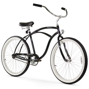 Firmstrong Urban Homme Beach Cruiser Bicycle, vélo hybride monovitesse pour hommes, 26 Roues de pouce, noir