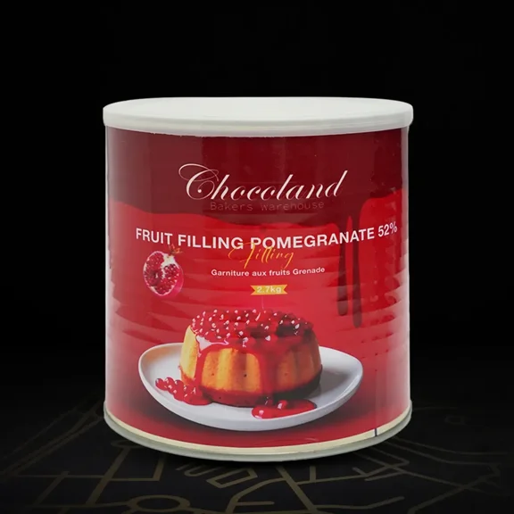 Chocoland - Fruit Filling Pomegranate 52% - 1ct - 2.7kg - High Fruit Content & Vibrant Tart-Sweet Profile (1ct)