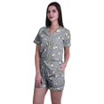 thumbnail image 3 of Moomaya Ensembles de Pyjama à Manches Courtes pour Femmes Imprimés Shorts de Nuit pour Dames, 3 of 6