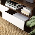thumbnail image 5 of Walker Edison Mid Century Modern 3 Drawer Universal Stand for TV's up to 65" Flat Screen Living Room Storage Entertainment Center, 60 Inch, Dark Walnut, 5 of 5