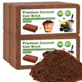 thumbnail image 1 of Organic Coco Coir 4 Pcs Compressed Coconut Coir Bricks Coconut Fiber Husk Substrate Mulch Coconut Bark Core Growing Medium Peat Mo, 1 of 6