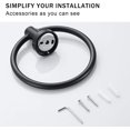 thumbnail image 4 of Towel Ring for Bathroom 304 Stainless Steel Rust Proof Black, 4 of 5