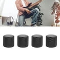 thumbnail image 1 of Boutons de Guitare Électrique, Bouton de Contrôle du Volume Durable Polyvalent 4 Pcs pour Basses Argent, Noir, Or, 1 of 7