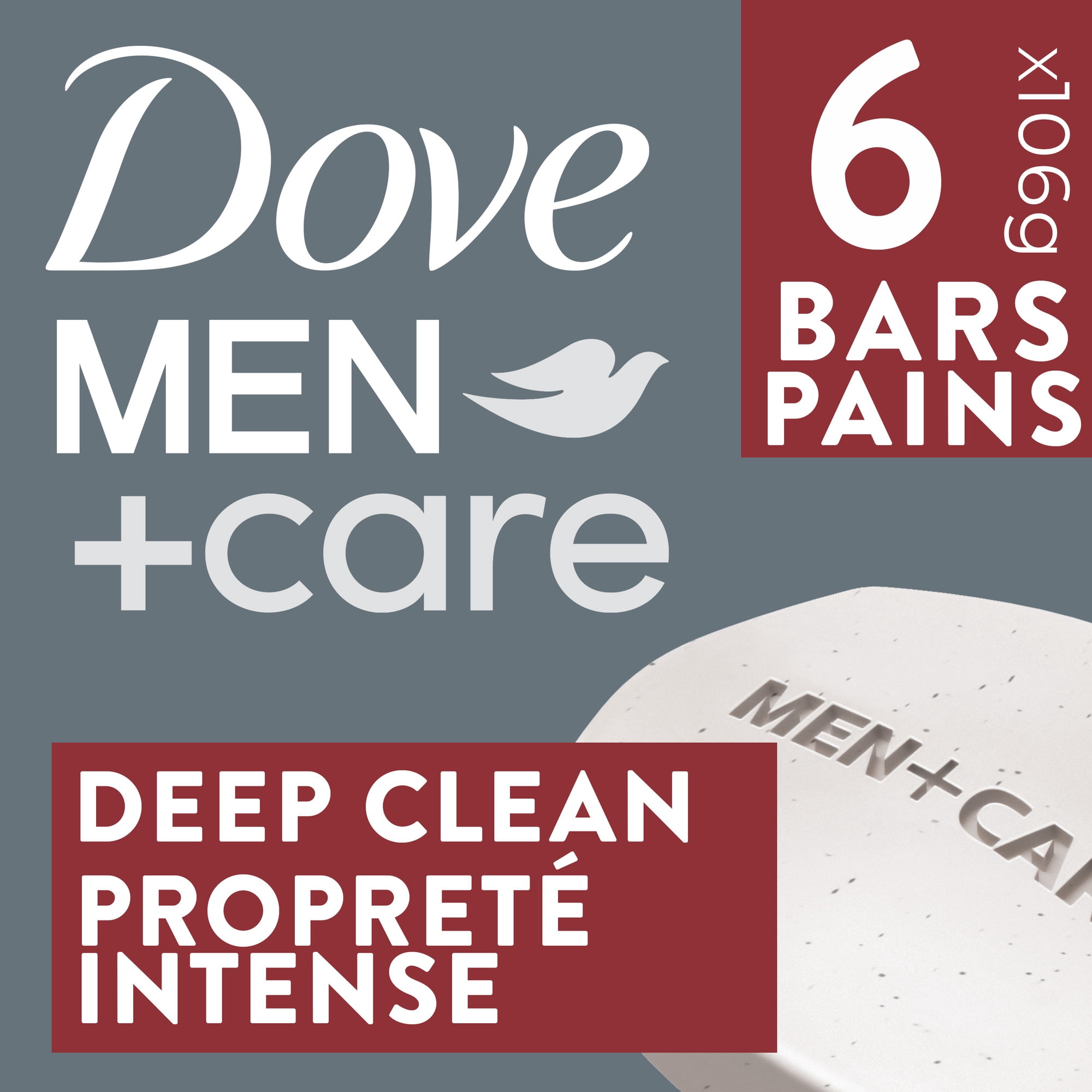 Dove 3-N-1 Hand & Body + Face + Shave Bar Deep Clean Exfoliating, 106 g (6 bars)