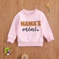 thumbnail image 2 of Bébé Enfant Fille Sweat-Shirts Maman Mini O Cou Manches Longues Col Rond Pull Tops Automne Hiver Vêtements Chauds, 2 of 9