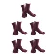 thumbnail image 2 of relayinert Soft Five Toe Socks Stretchable Cotton High Crew Socks Athletic Solid Socks Purple 5Set, 2 of 6