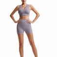 thumbnail image 3 of AherBiu Workout Tops for Women Crop Tank Tops Ribbed Wireless Stretchy Yoga Cami Sports Bras Bralettes, 3 of 6