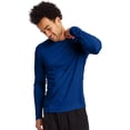 thumbnail image 4 of Hanes Mens Sport FreshIQ Cool DRI Long Sleeve Tee 2-Pack, M, Deep Royal, 4 of 6