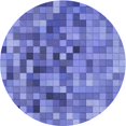 thumbnail image 1 of Ahgly Company Machine Washable Indoor Round Transitional Sky Blue Area Rugs, 6' Round, 1 of 7