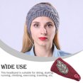 thumbnail image 4 of fastboy Crochet Headbands Winter Leaves Pattern with Rhinestones Elastic Head Protector Wide Warm Chunky Hair Accessories for Girls Purplish red, 4 of 5