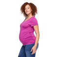 thumbnail image 3 of Paisley Sky Maternity Short Sleeve V-Neck Tee, 3 of 6