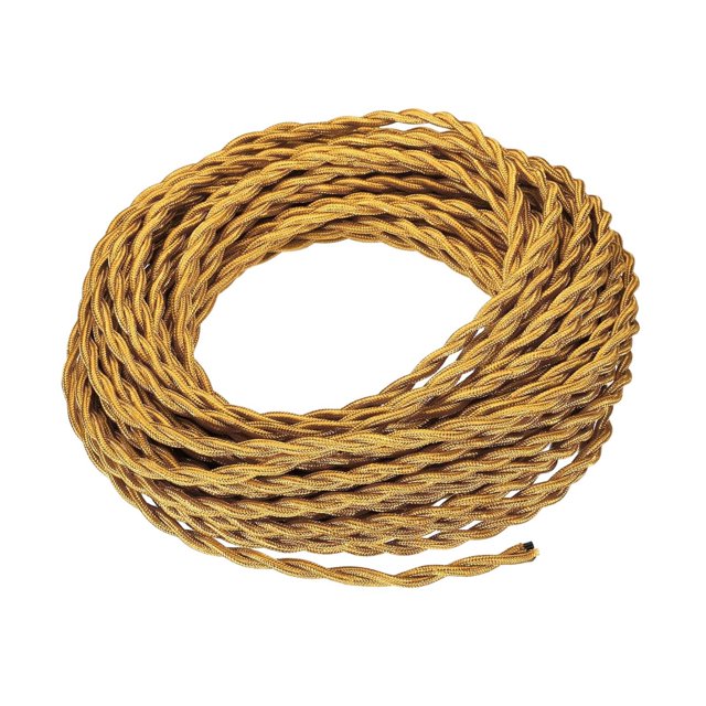 MERIGLARE Pendant Light Cord Decoration Retro 5M with Hemp Rope DIY Lighting Fixture Cable gold